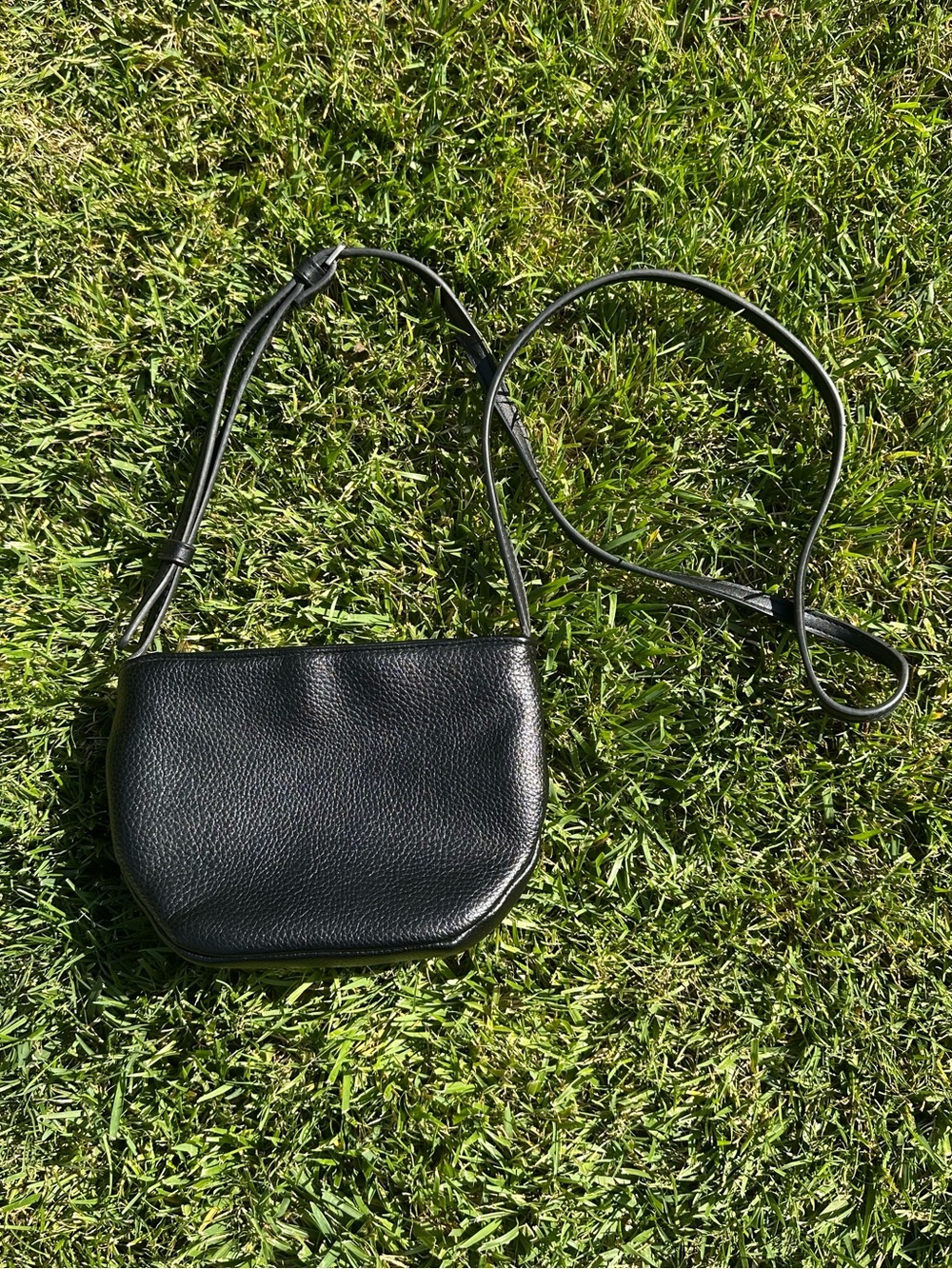 Black Leather Crossbody Bag